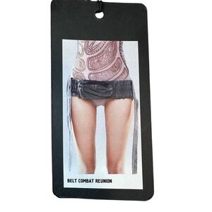 Demobaza Belt Combat Reunion Washed Black Cotton Utility Pouch Waist Belt NEW